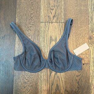 NWT Third love grey unlined mesh scoop bra